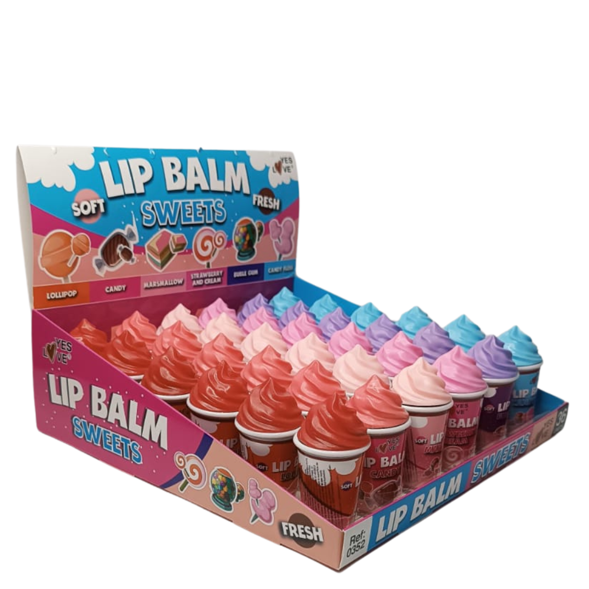 BÁLSAMO LABIAL HIDRATANTE EN FORMA DE CONO HELADO DULCE