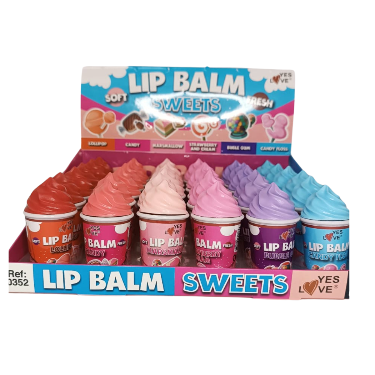 BÁLSAMO LABIAL HIDRATANTE EN FORMA DE CONO HELADO DULCE